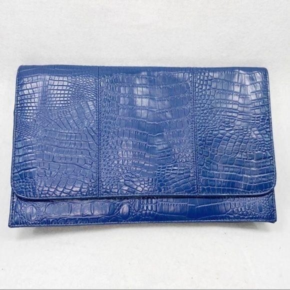 Atmosphere Handbags - atmosphere faux crocodile leather oversize clutch